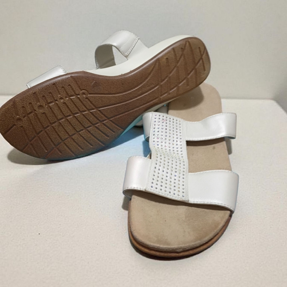 Elegant White Slide Sandals
